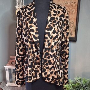 MOA Collection Animal Print Blazer